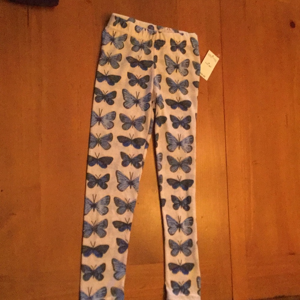 Girls butterfly leggings size 8